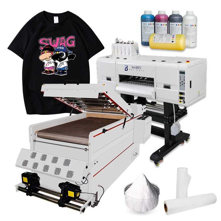 4 Imprimante numérique Dtf Head I3200 Machine d'impression de t-shirts en film PET Offset A3 Machine d'impression de pigments blancs Poudre de secousse Imprimante Dtf