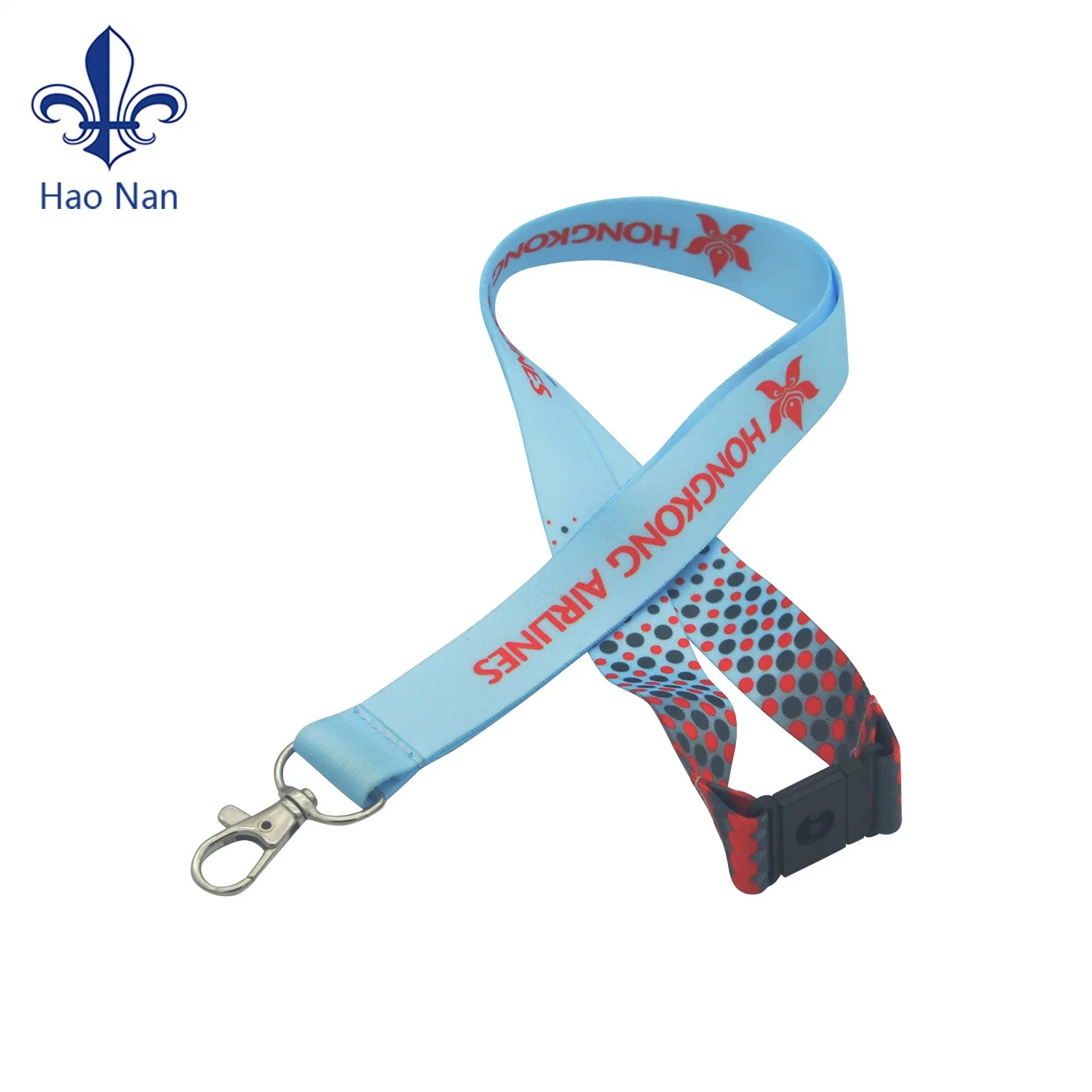 Kundenspezifischer Druck Polyester Lanyards mit Schnalle Sicherheitsbruchclip