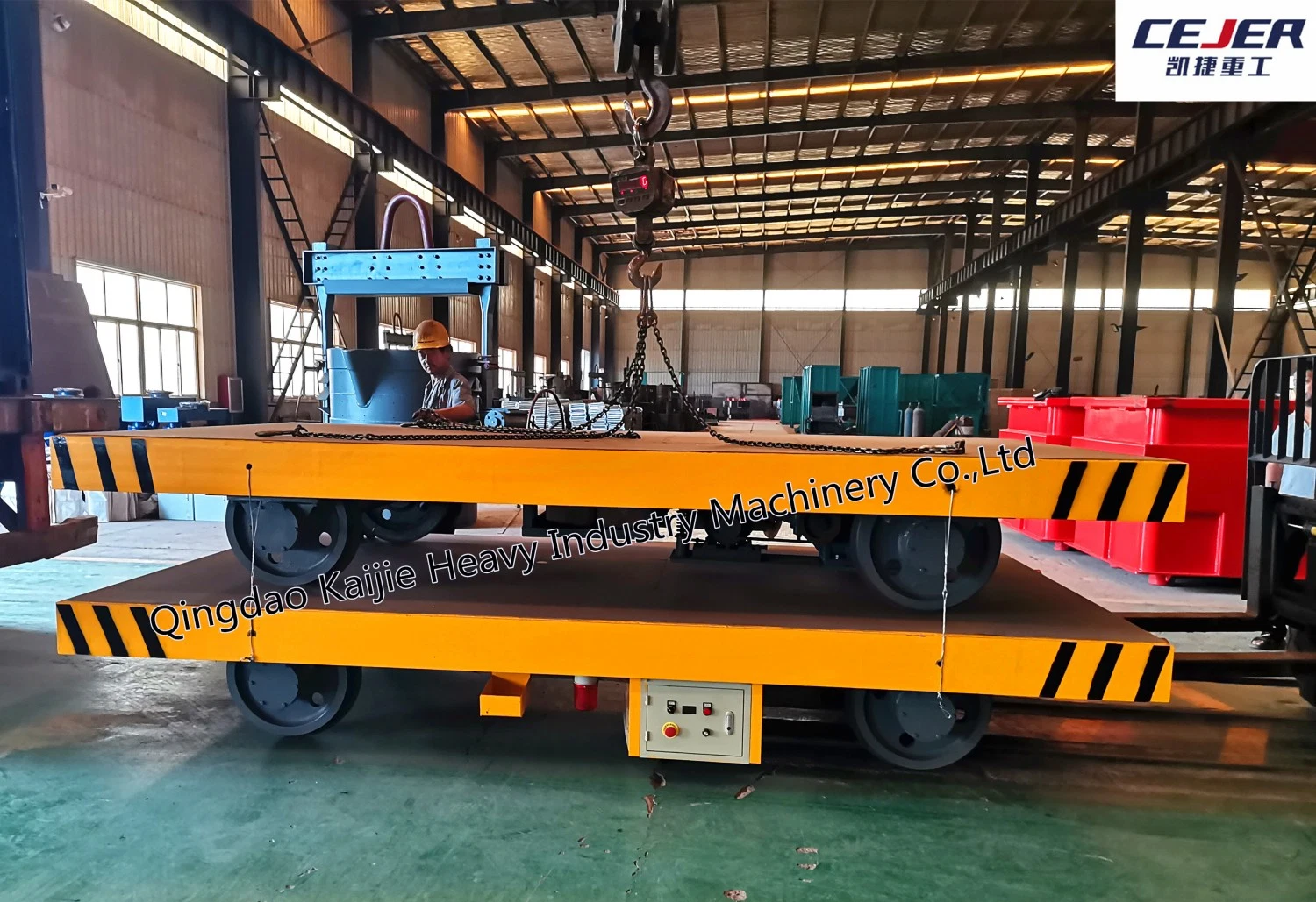 Venda a quente alimentados por bateria Flatcar elétrica usando o trilho de Aço