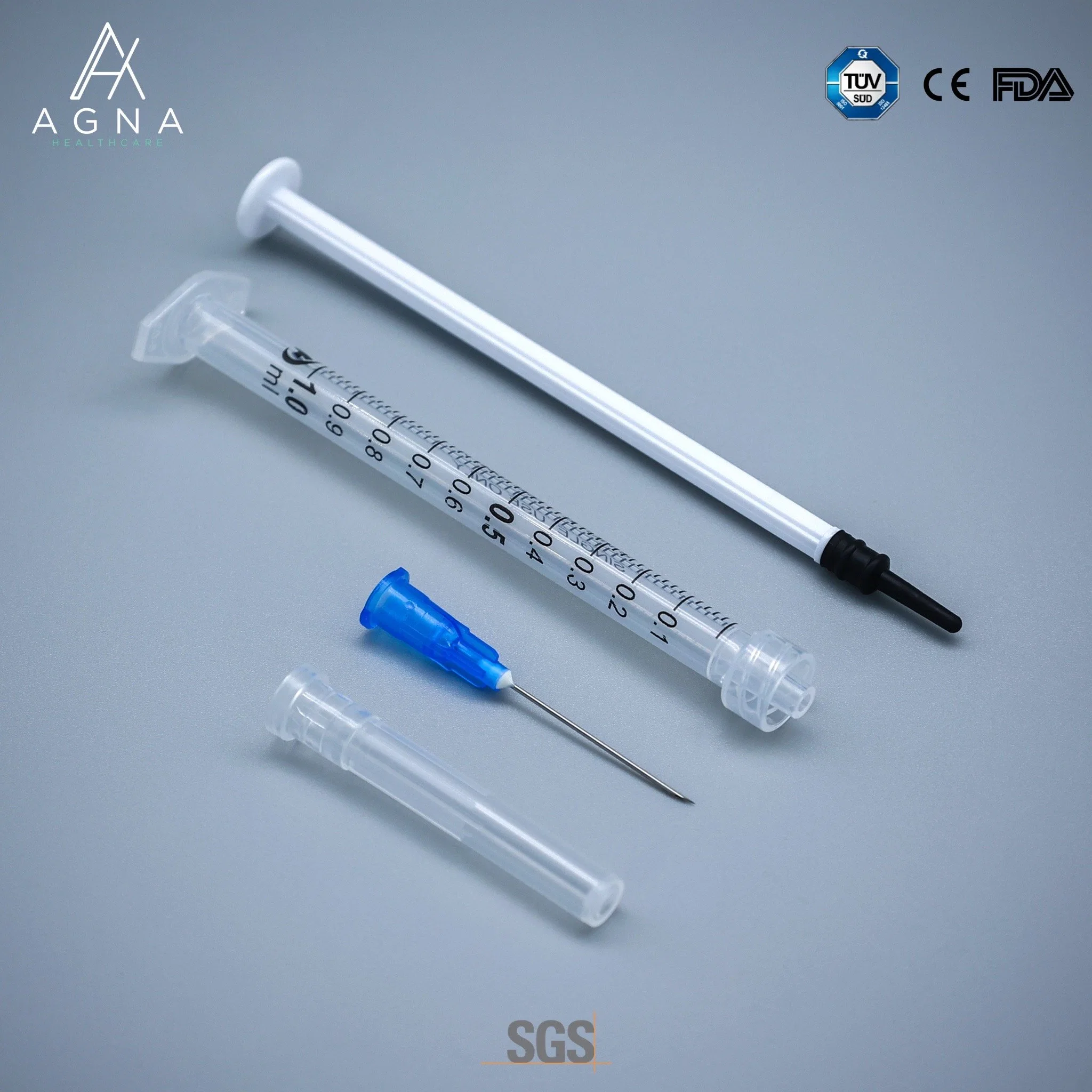 Disposable Vaccine Syringe 1 Ml Luer Lock Vaccine Syringe Needle Medical Instrument