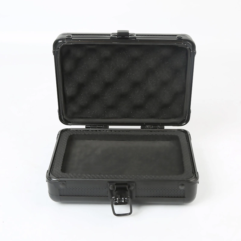 Cheap Handheld Stackable Heavy-Duty Compact Black Aluminum Case