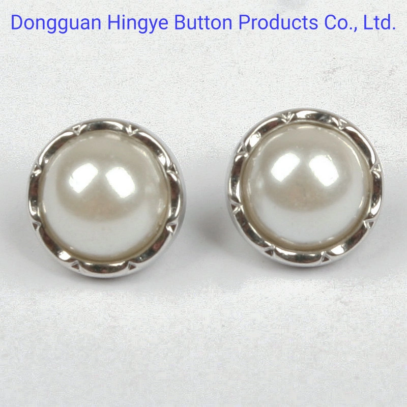 Gold Color ABS Button Plastic with Pearl ABS Jeans Shank Button for Clothes Accessories