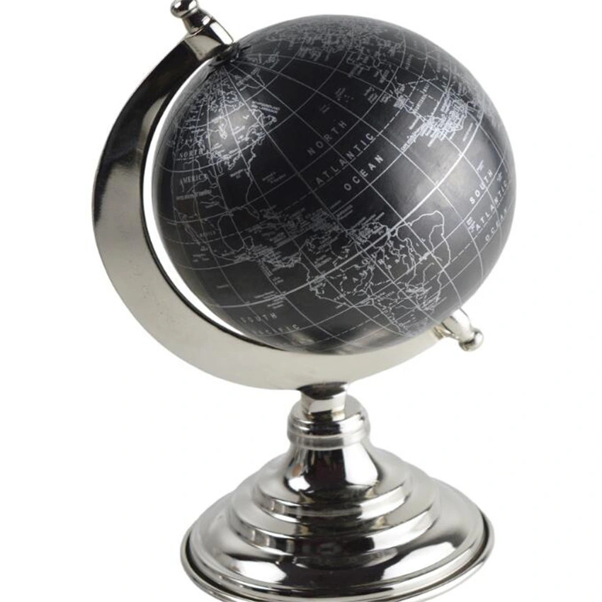 Desk Globe Wooden Stand Globe Polished Finishing World Map Globe