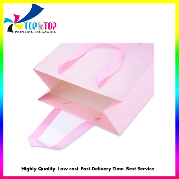 Custom Lovely Pink Cosmetic Packing Box Perfume Gift Box with Shopping Bag Manufacturer