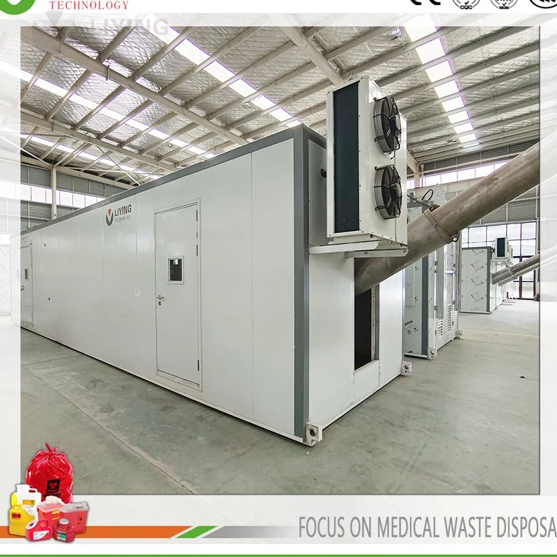 Large Capacity Medical Waste Microwave Disinfection Technology on-Site Disposal Treatment Equipment