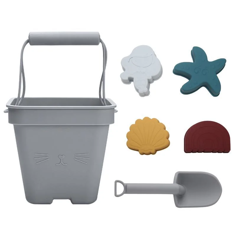 New Arrivals Silicone Summer Beach & Sand Toys Large Capacity Bucket Set