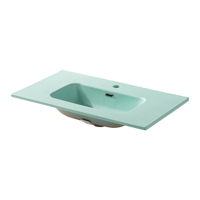 Chaozhou Sanitary Ware Single Ceramic Wash Basin Over Counter Color Cabinet Sink