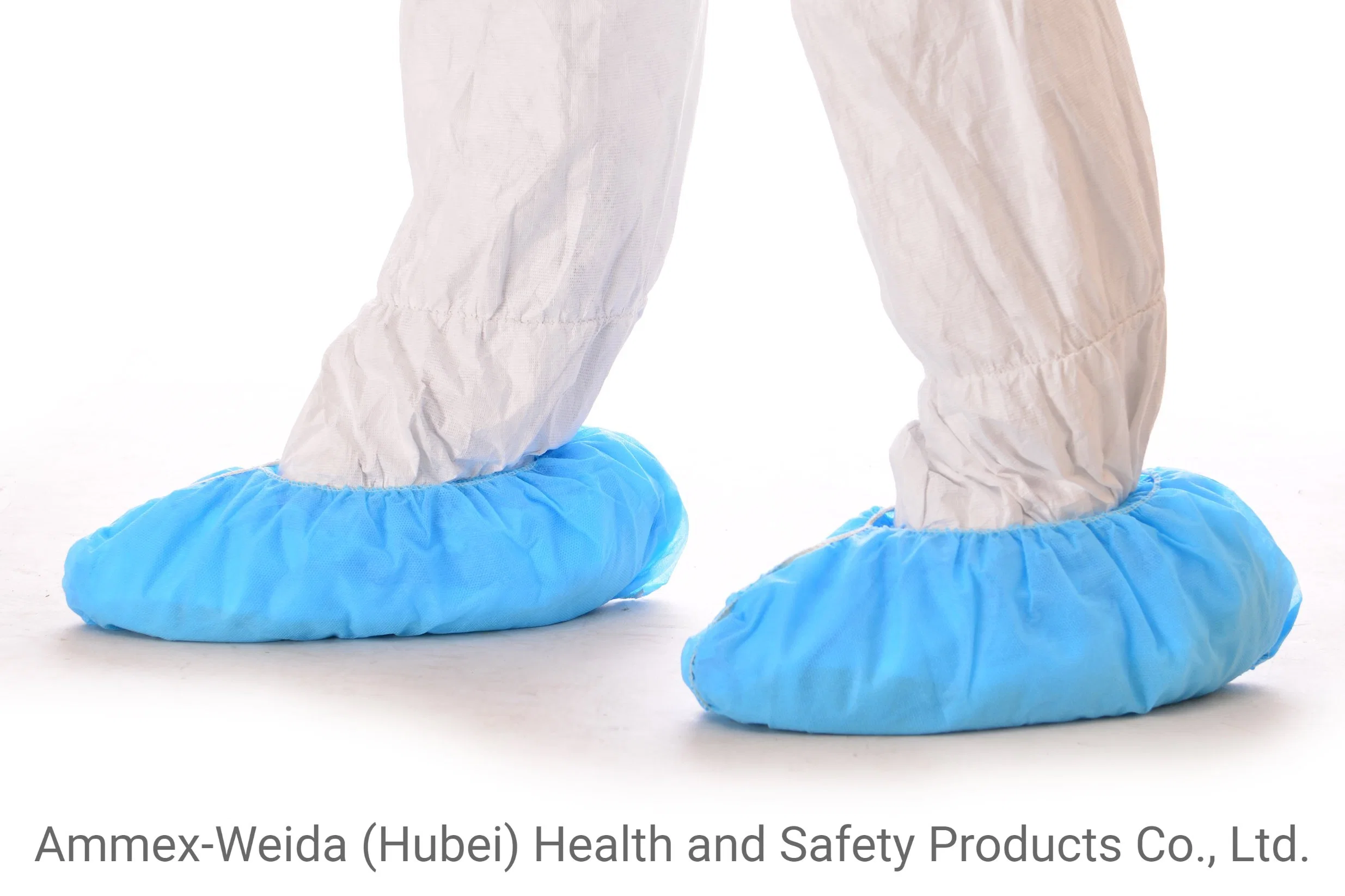 Disposable Medical Use Non-Woven Shoe Cover with Elastic Rubber Around All Parts for Hospital and Laboratory