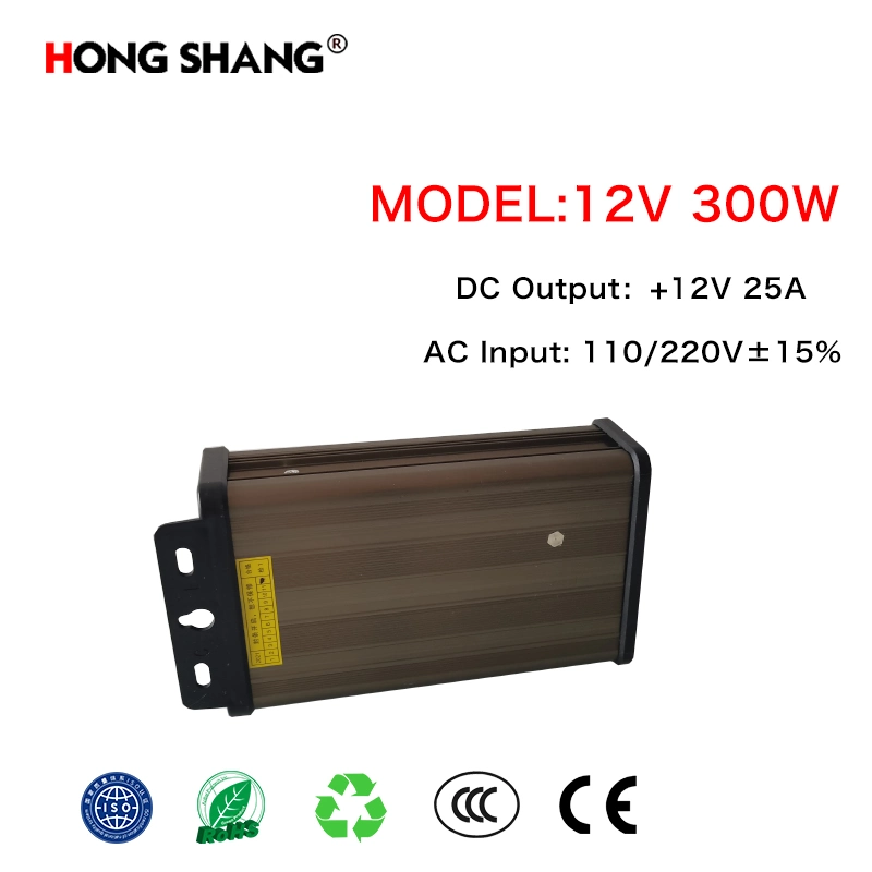 Outdoor 12V 25A Rainproof Adapter AC 110/220V Switching Power Supply