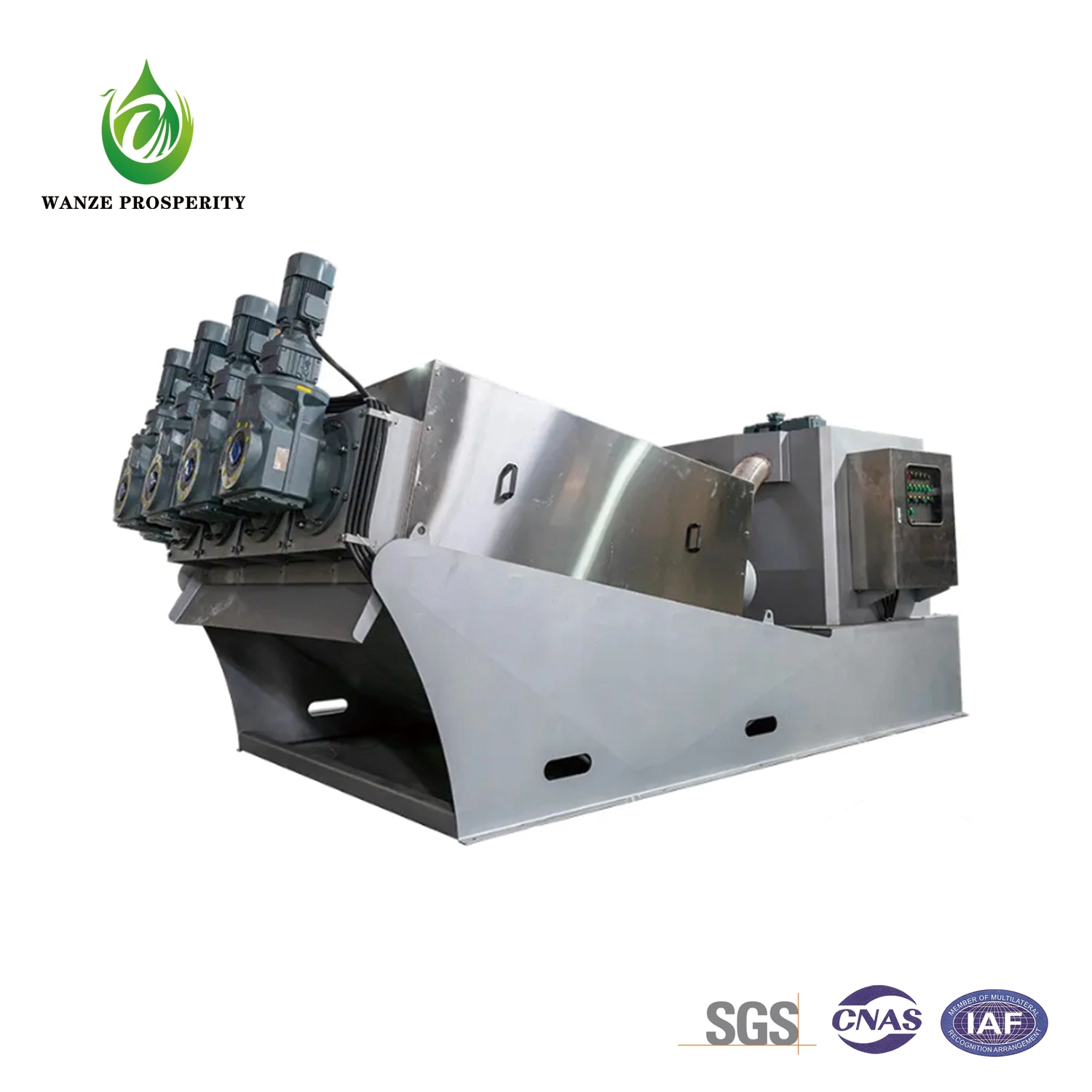 Stacked Screw Pressure Filtration Sludge Dewatering Machine for Municipal Engineering