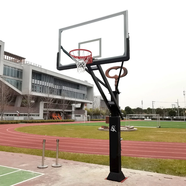 OEM ODM Réglage de la hauteur de fabrication utilisation institutionnelle panneau arrière en verre trempé Dans les paniers de basket-ball