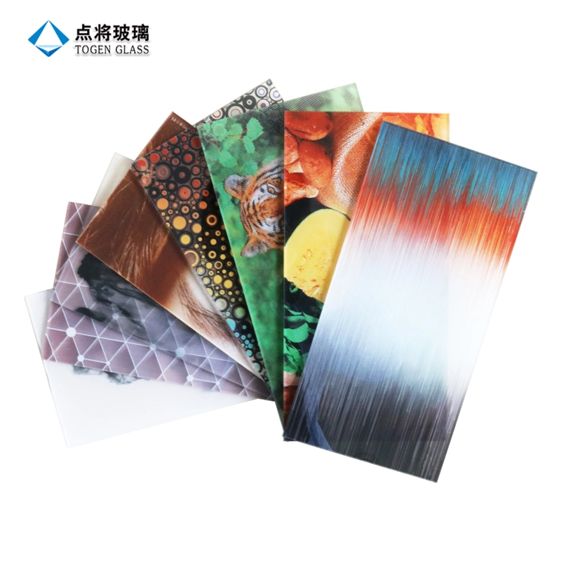 Customized Colored Flat Tempered Ceramic Coated Laminated Digital Printing Glass for Facade