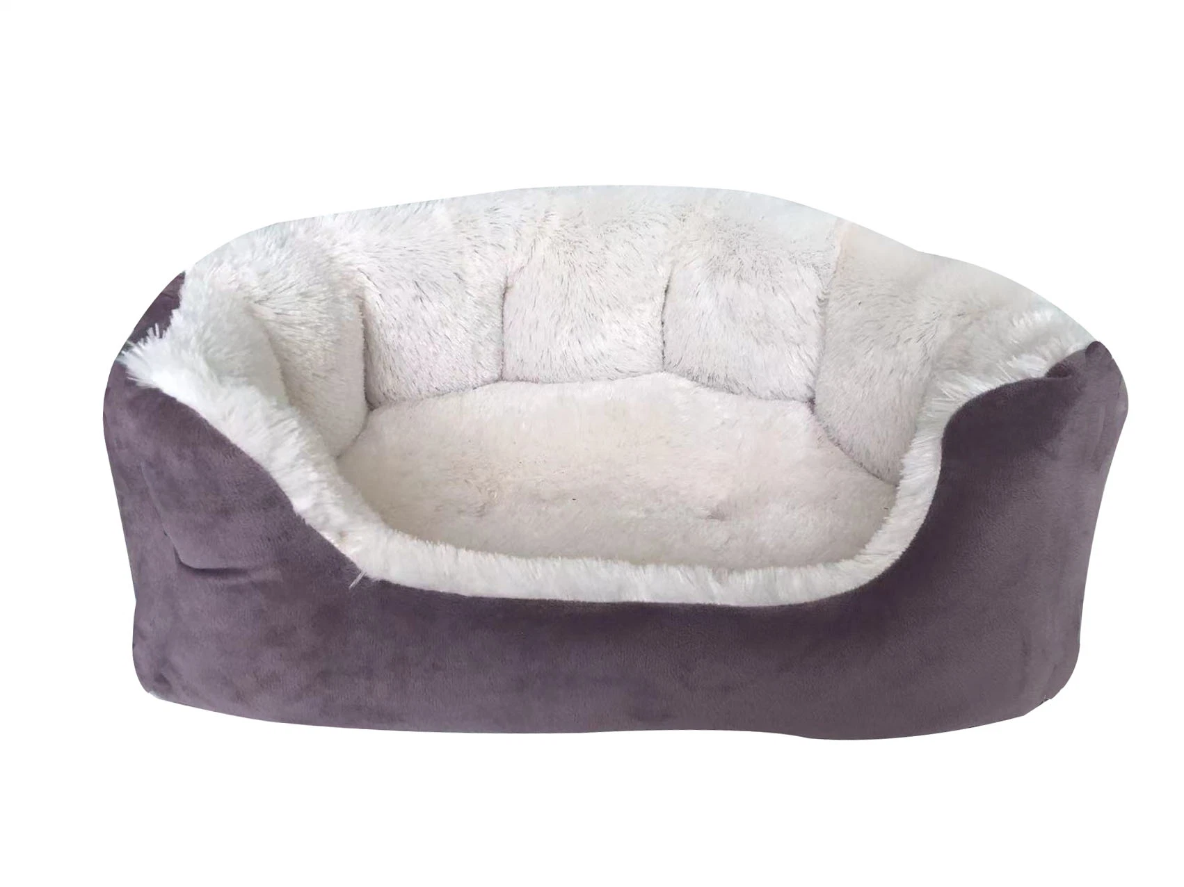 سترة ناعمة خضراء من قماش Fleece Offwhite Needle Fur Pet Bed