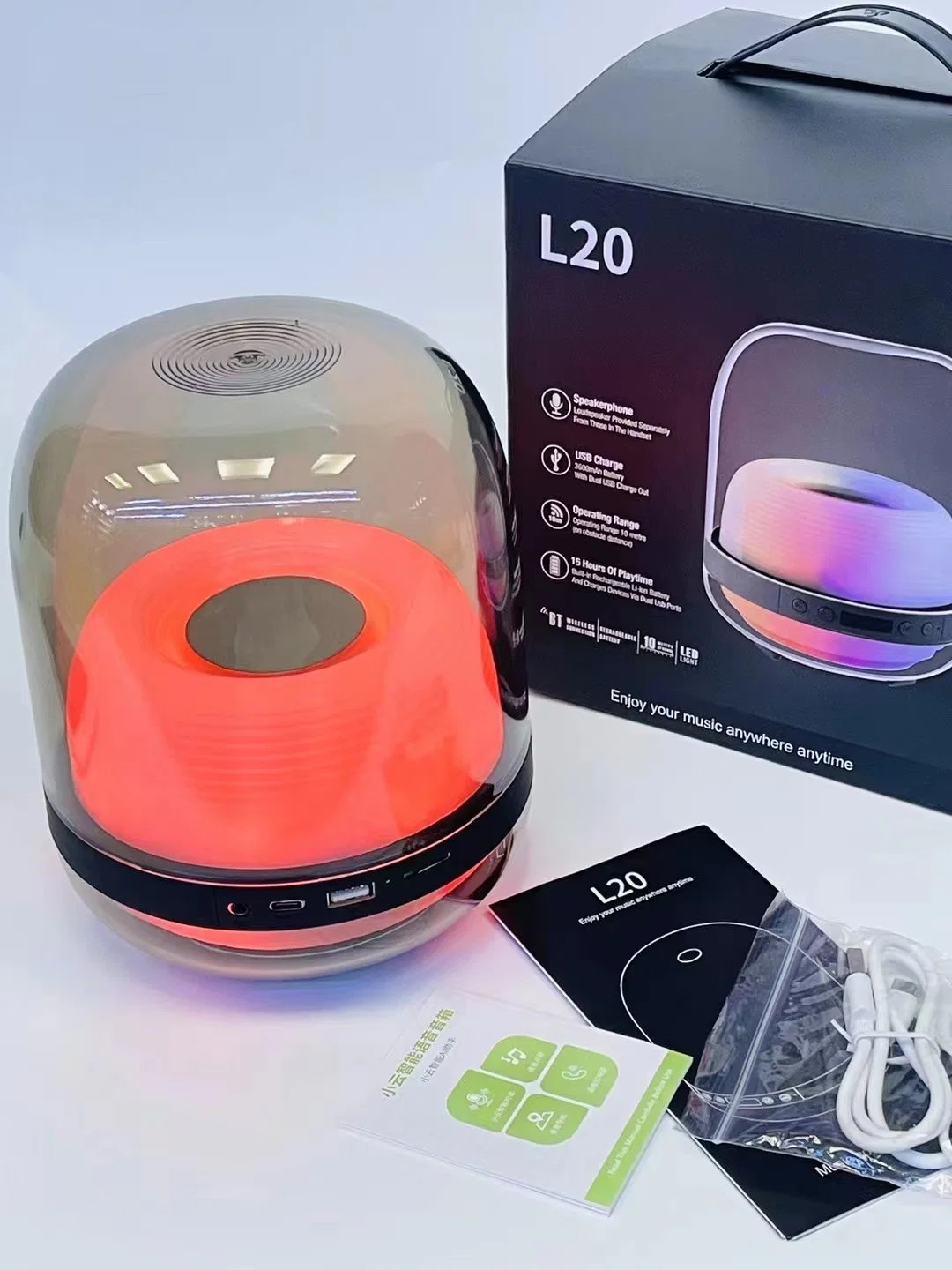 LD-L20 Großhandel/Lieferant China Fabrik Mini Wireless Portable RGB Bluetooth Lautsprecher