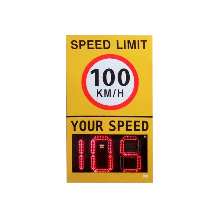 Solar Traffic Vehicle Speed Detector Speed Gun Detection Limit Measurement LED Radar Speed Display Signs Road Safety Warning Sign