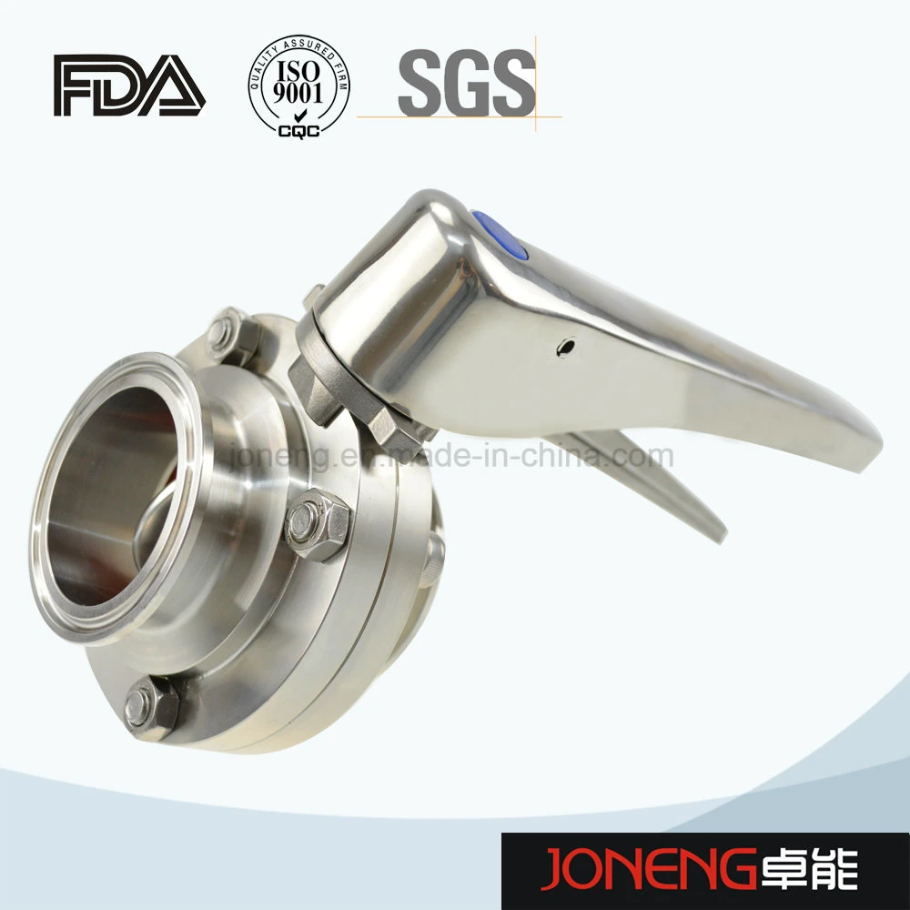 Stainless Steel Pneumatic Manual Sanitary Triclover Control Check / Butterfly Valve (JN-BV1007)