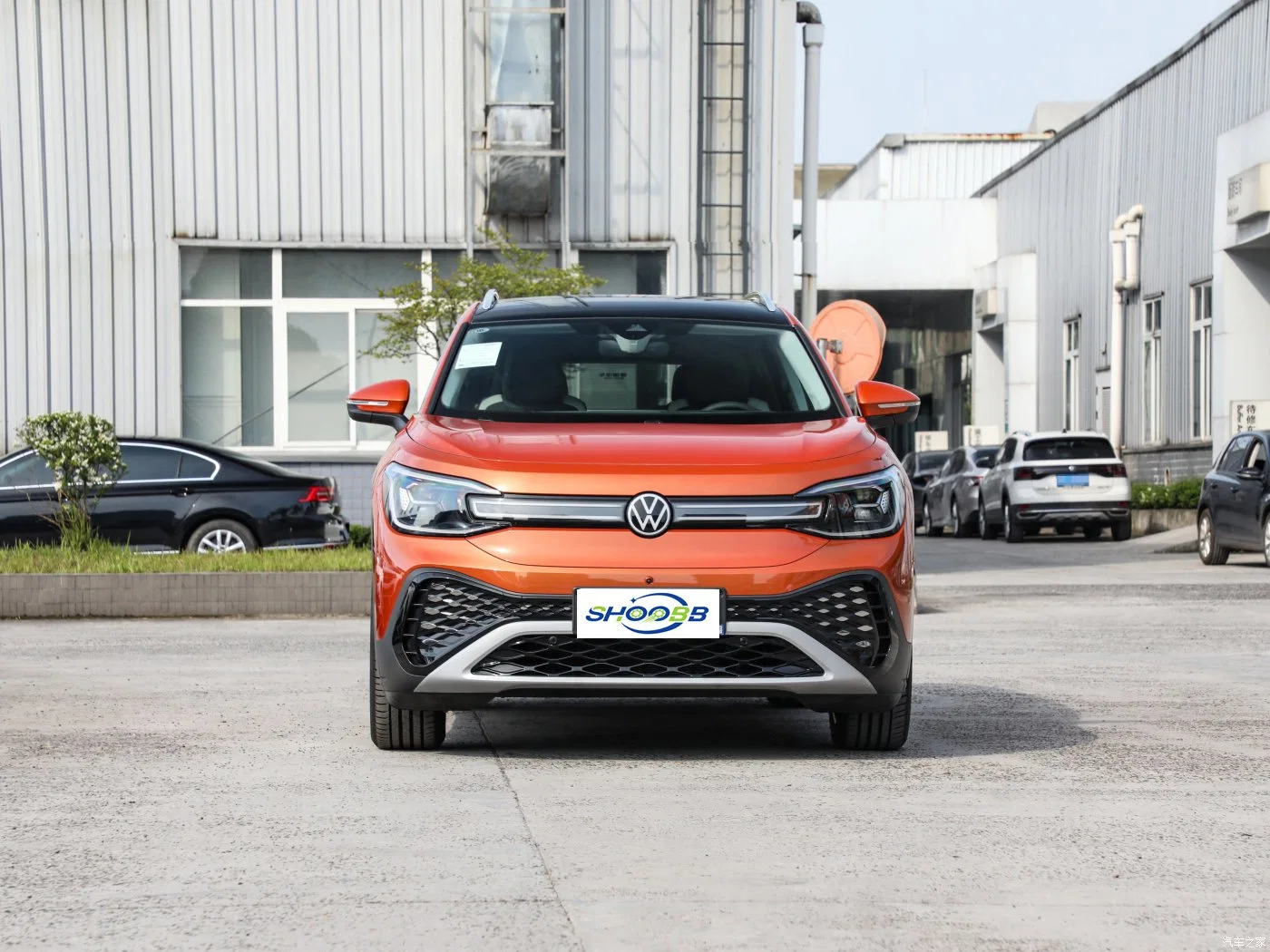 Eléctrico coche eléctrico de lujo Volkswagen VW Crozz ID6 Pro con EV de naranja 0km de coche