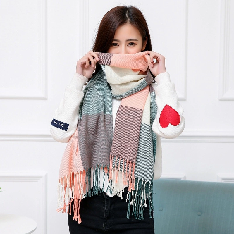Colorful Checked Style Fashion High quality/High cost performance  Apparel Wholesale/Supplier Warm Winter Lady Scarf