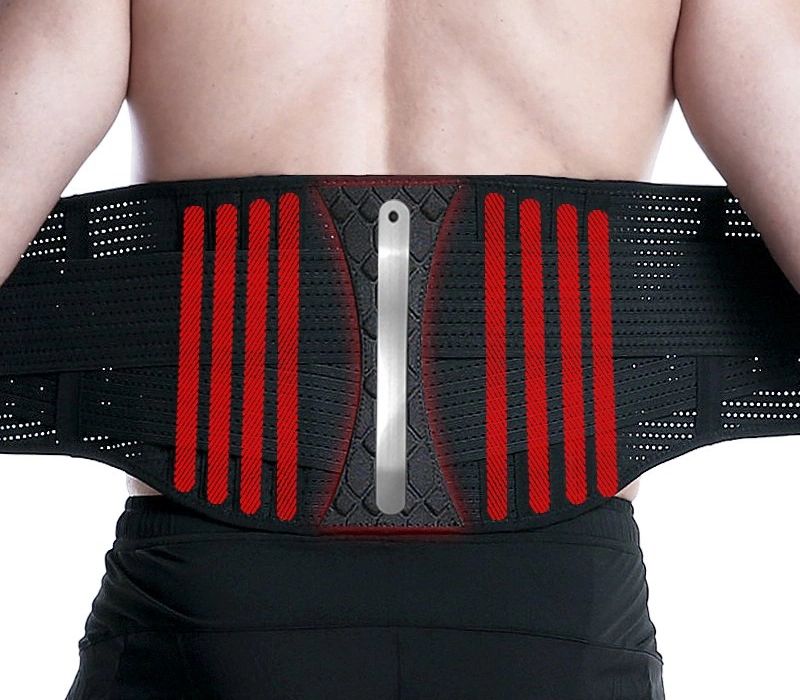 5021# Breathable Waist Trainer Belt Lumbar Support Back Brace with Steel Plate Support