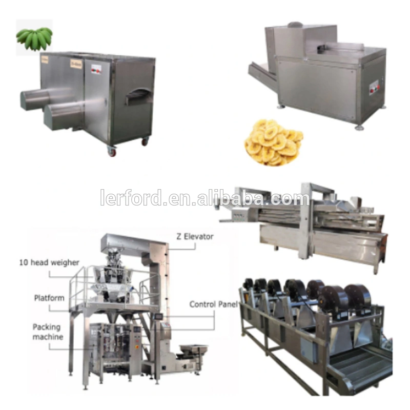 Big Capacity 300kg 500kg 1000kg/H Plantain Banana Chip Cutting Frying Processing Production Machine Line