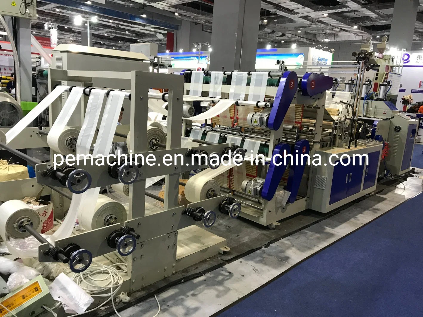 High Speed Polythene Biodegradable Plastic Shopping T-Shirt Bag Making Machine