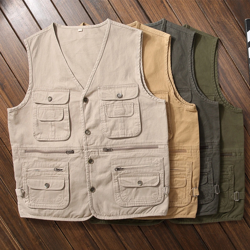 Men's Outdoors Travel Sports Multi-Pockets Work Fishing Photographer Vest