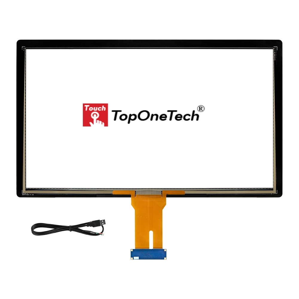 Custom OEM ODM 32 Inch Pcap Capacitive Multi Touch Screen Panel with Thin Bezel Tempered Glass Touch Film USB Interface for Air Optical Bonded on TFT LCD Module