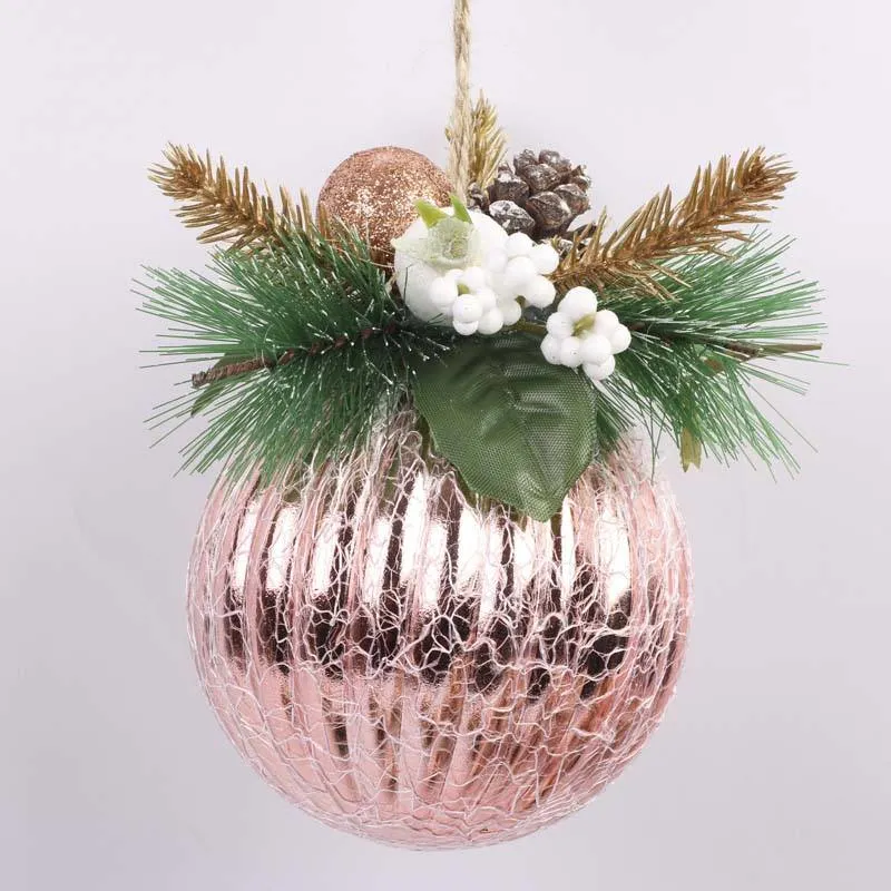 Plástico bolas de Natal ornamentos decoração árvore Flower Ball
