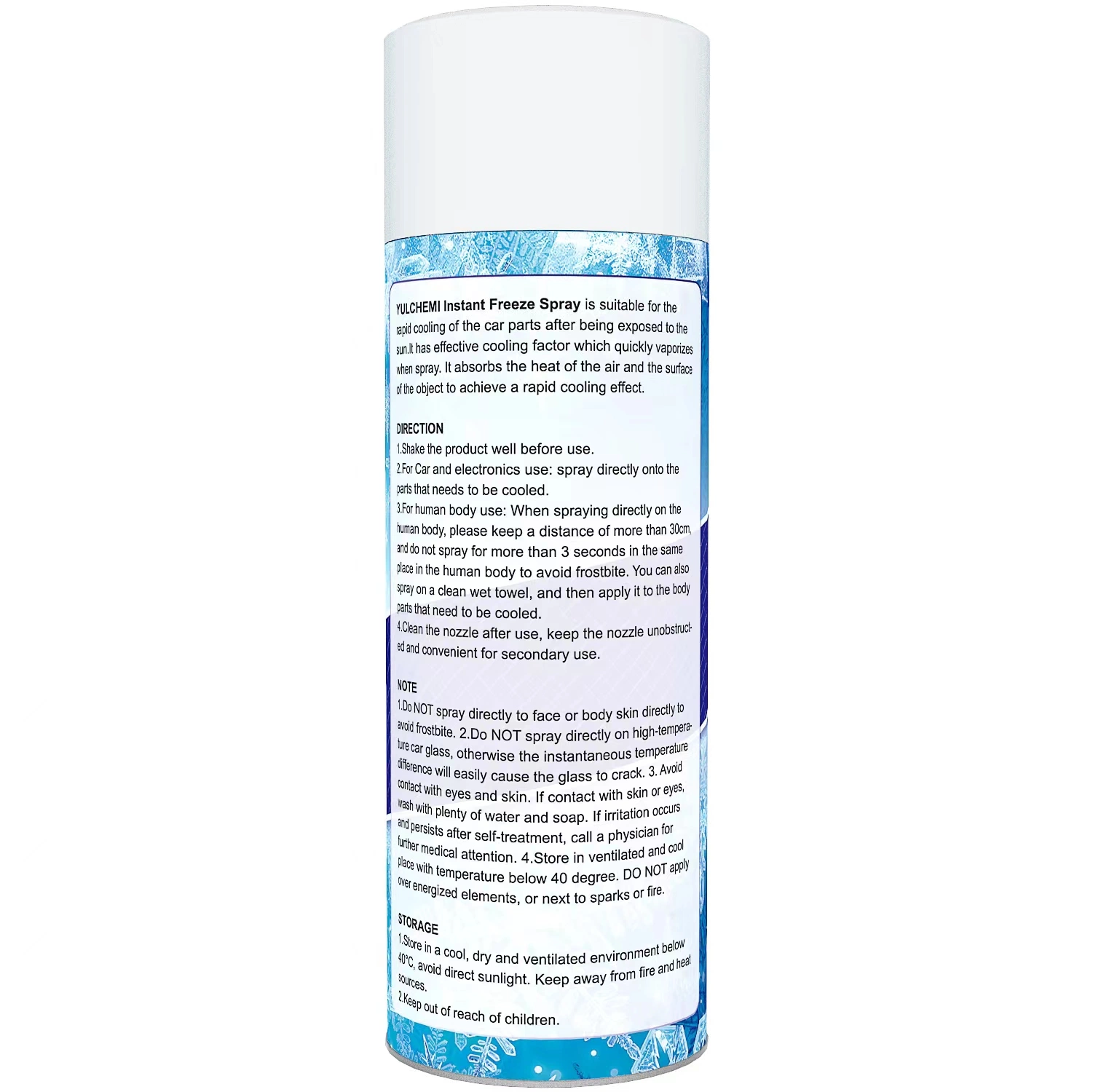 Summer Rapid Cooling Cold Reducer Car Interior Instant Freeze Spray