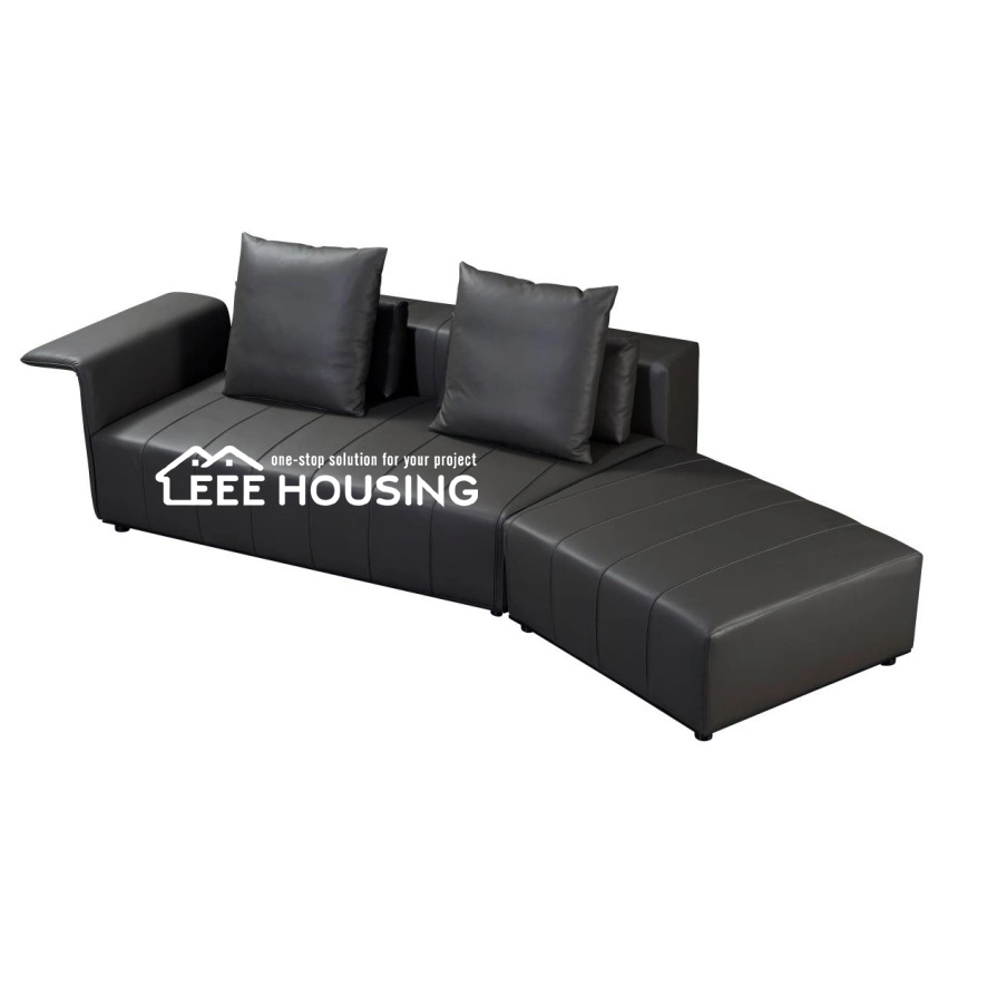 Ocio moderno mobiliario de Casa Seccional de Tela asientos de cuero en forma de L auténtico sofá esquina Mags Sofa Modular para Salón
