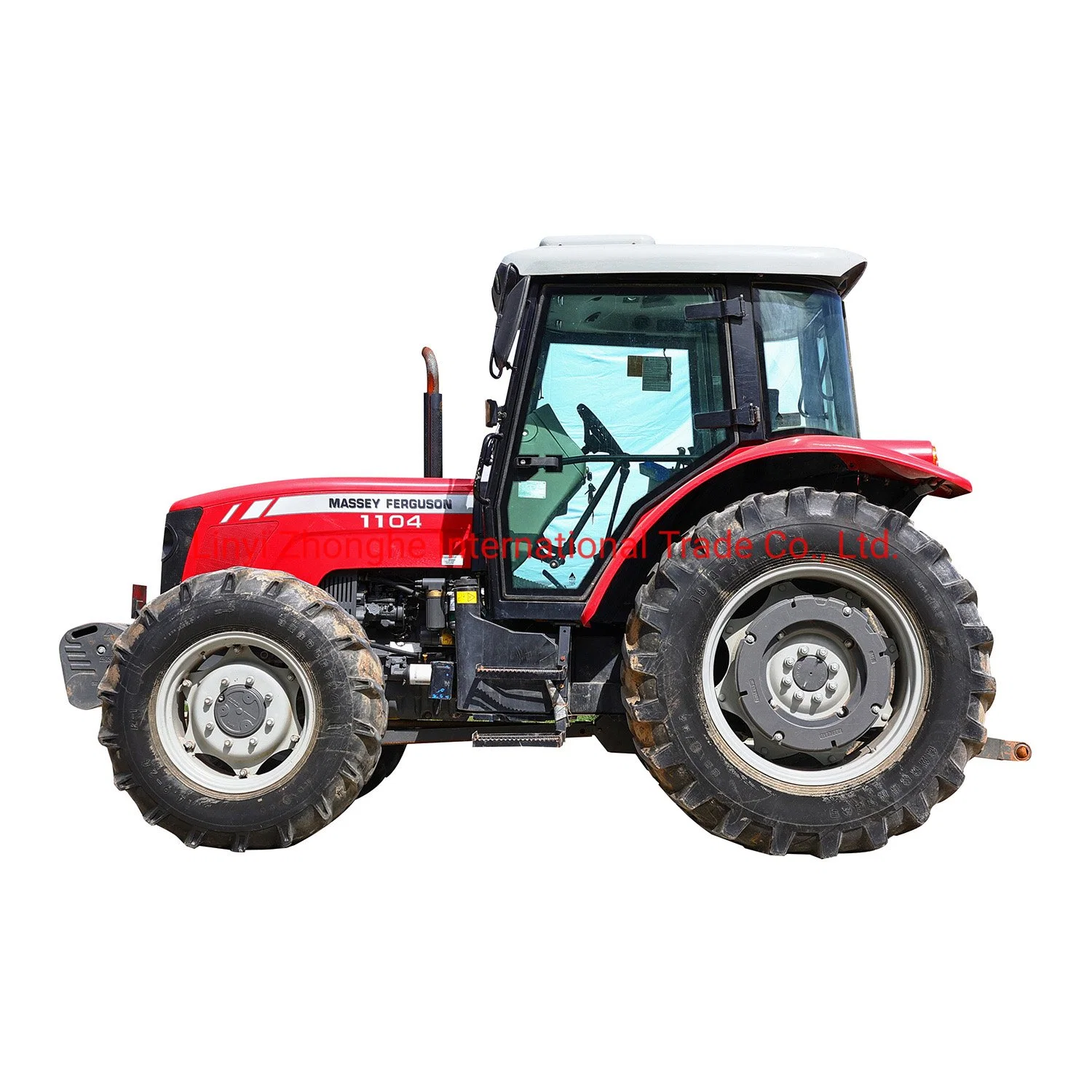 ماكينات الزراعة الزراعية Massey Ferguson Mf1104 110HP 4 ذات العجلات المستخدمة الجرار