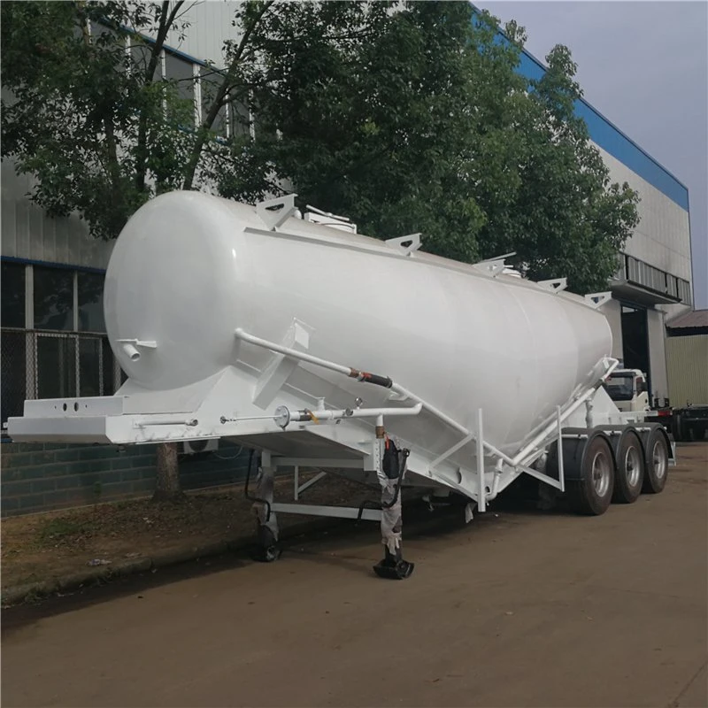 3 Axles Tank with Air Compressor 50ton 60m3 Bulk Cement Trailer for Sale