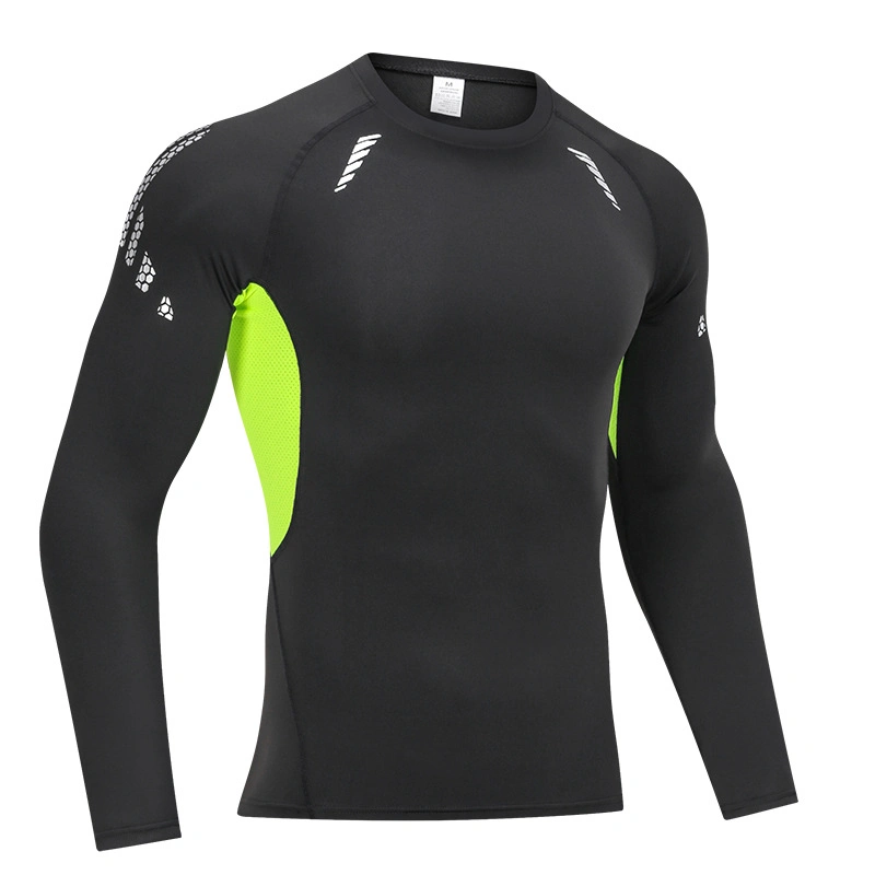 Men Long Sleeve Gym Sportswear High Elastic Breathable Fitness Clothes