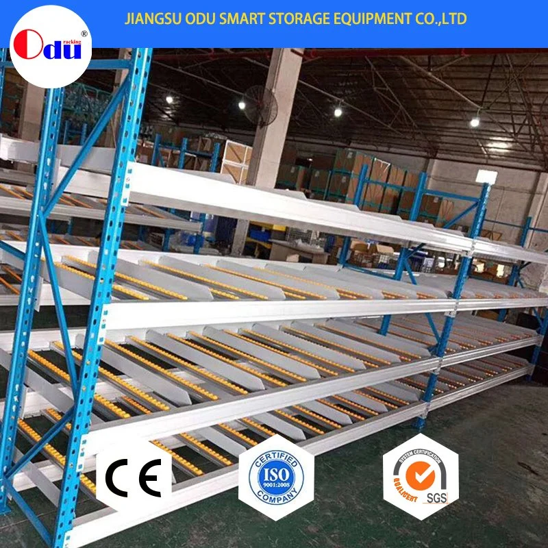 Industrial Warehouse Storage Selective Medium Duty Automatic Steel Rolling Shelf for Logistics Company