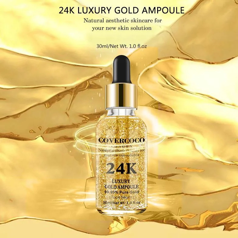 24K Luxury Gold 30ml Moisturizing Face Essential Liquid Makeup Foundation Base Primer Make up Essence Skin Care