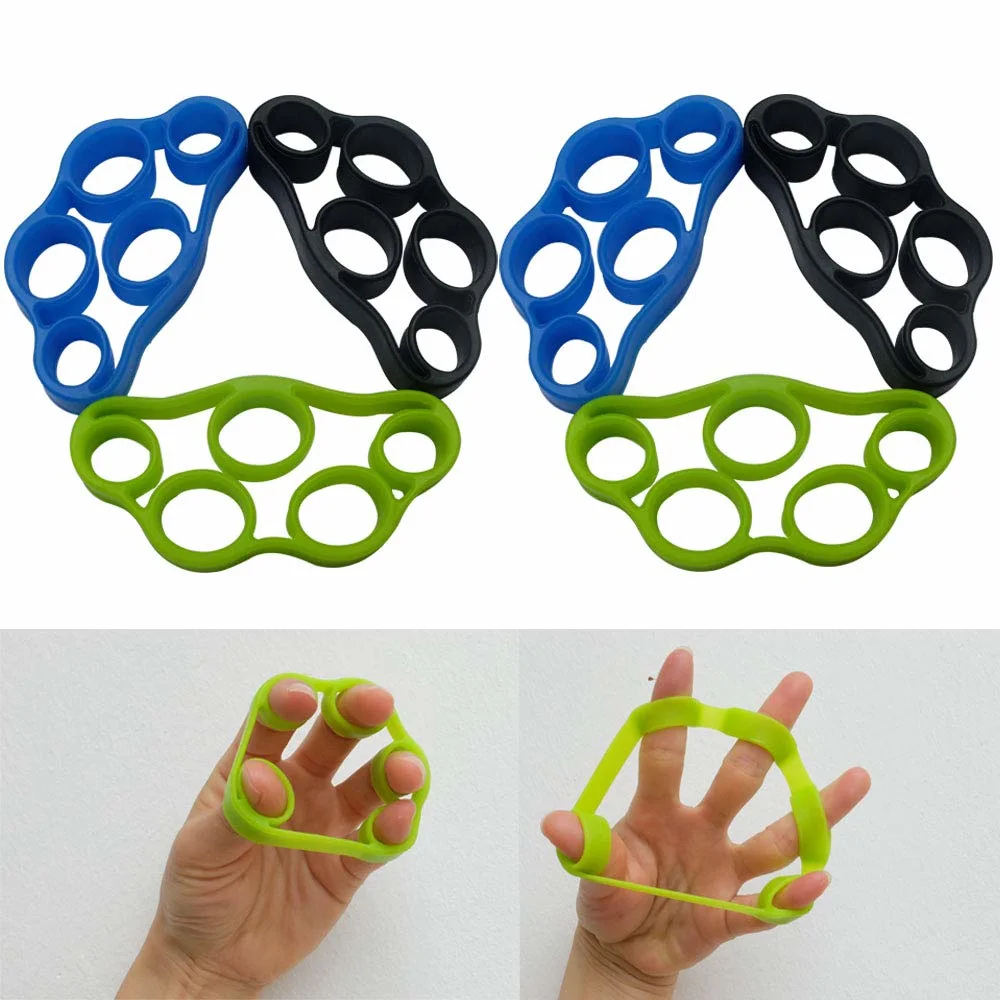 Finger Stretcher Hand Resistance Bands Hand Extensor Exerciser Finger Grip Strengthener Trainer Gripper Set for Arthritis Carpal Tunnel Exercise Guitar Esg13058