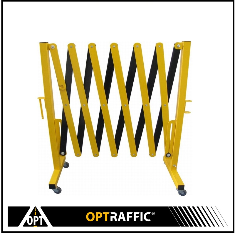 Expandable Barrier with Portable Post Pedestrian Vehicle Expandable Safety Fence