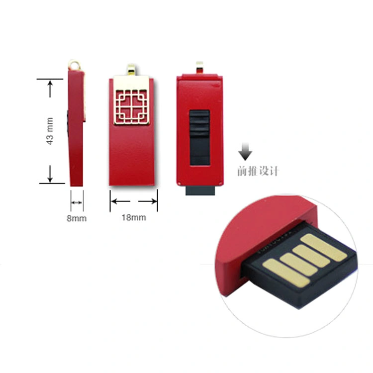 Best Selling Metal Chinese Style USB Flash Drive 64gu Disk Customized Logo Gift OEM Business Gift Ruyi 32g