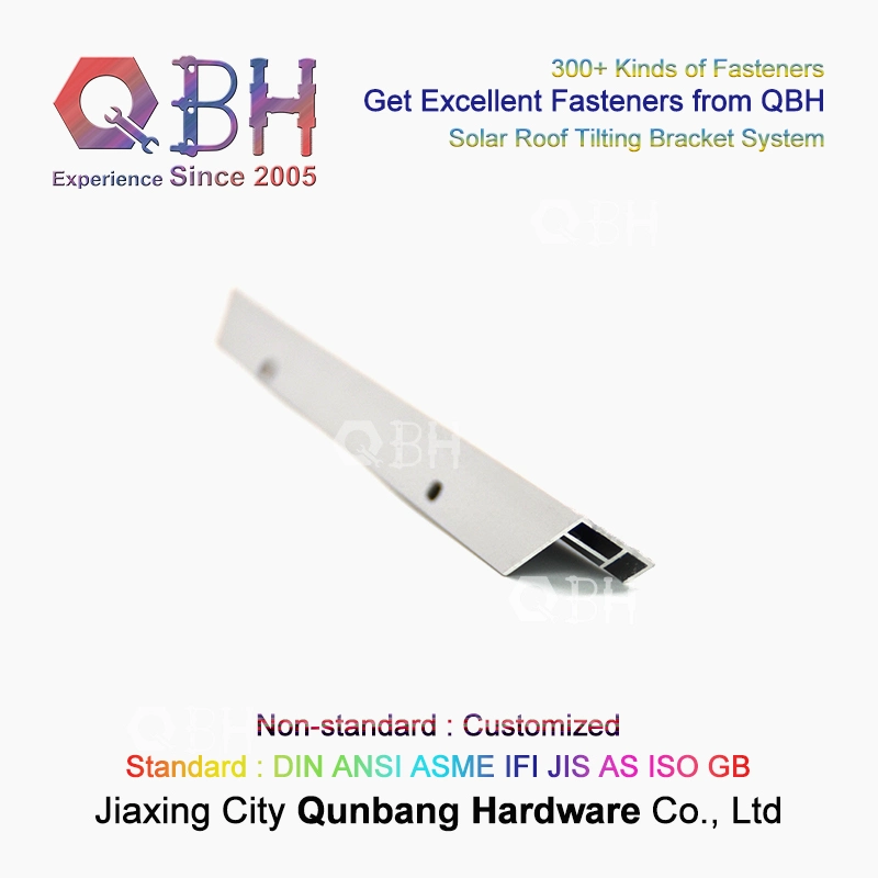 Qbh Customized OEM ODM Industrial Civil Solar Power Energy Photovoltaic PV Module Panel System Mounting Frame Rack Bracket Stand Aluminum Extrusion Profile