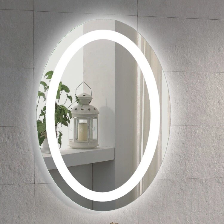 Miroir LED éclairé mural pour salle de bains, certifié CE/UL/cUL, pour hôtel, salon, mobilier avancé, fournitures de bain à domicile.