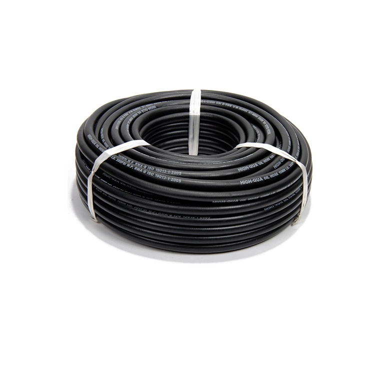 SAE100 R3 Double Fiber Braid Reinforced Rubber Covered Hydraulic Hose