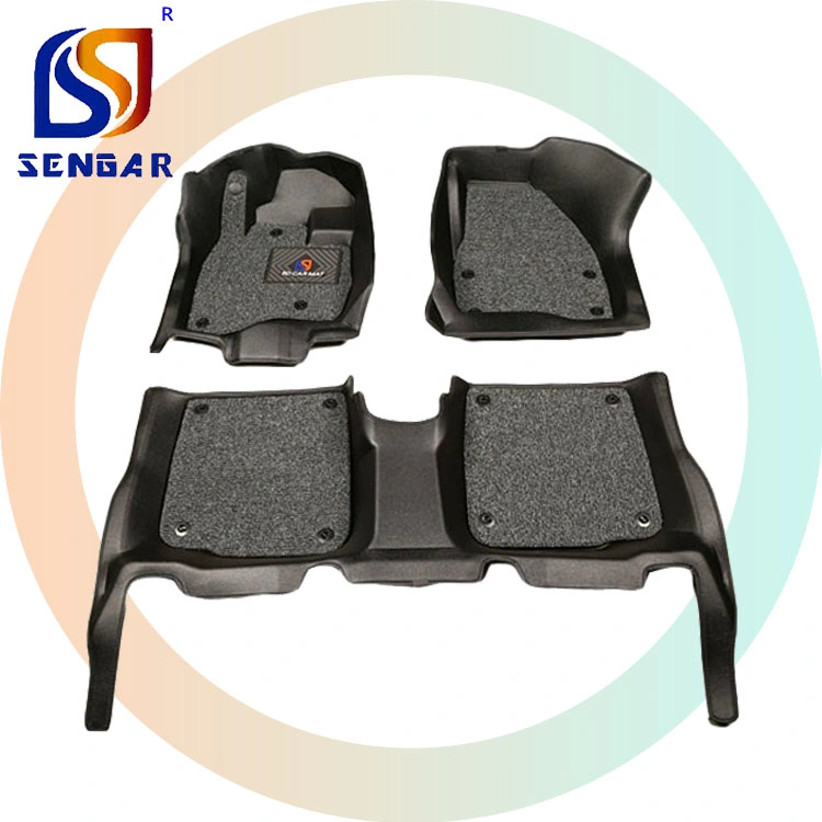 Rubber 3D Custom for TPE 5D Banig Kotse Alfombras De Auto Car Floor Mats PVC Carpet 4 Piece Set Full Coverage