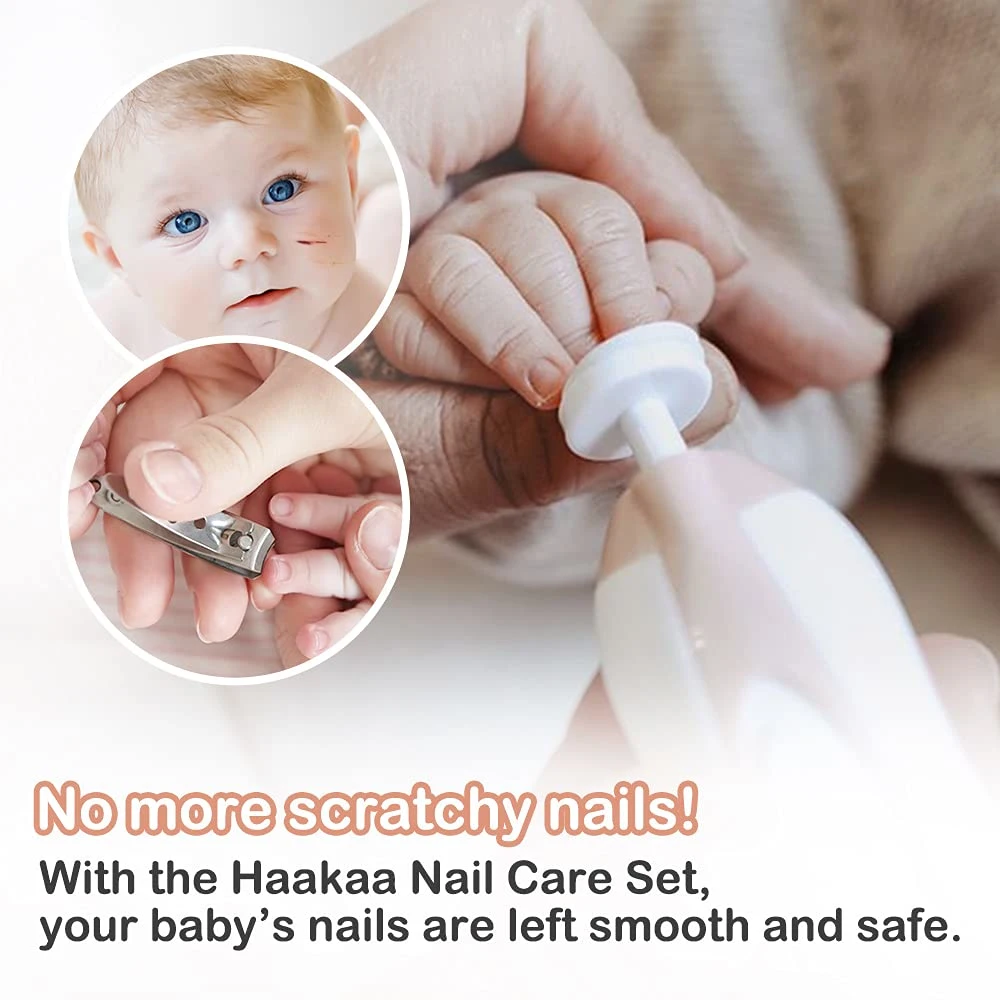 USB 9 in 1 Portable Baby Nail Grinder with LED Light Nail Manicure Set for Infant Toddler Kids or Women Electric Nail Trimmer 02