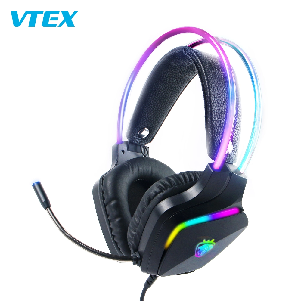 High quality/High cost performance  Noise Cancelling Wired Computer USB OEM PC Earphone Headset Headphones RGB Gamer Gaming Headset