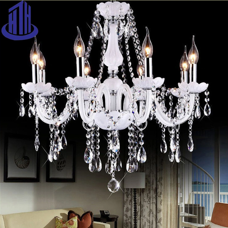 9K Cristal Blanco romántico estilo Jardín tradicional colgante Chandelier (7010)