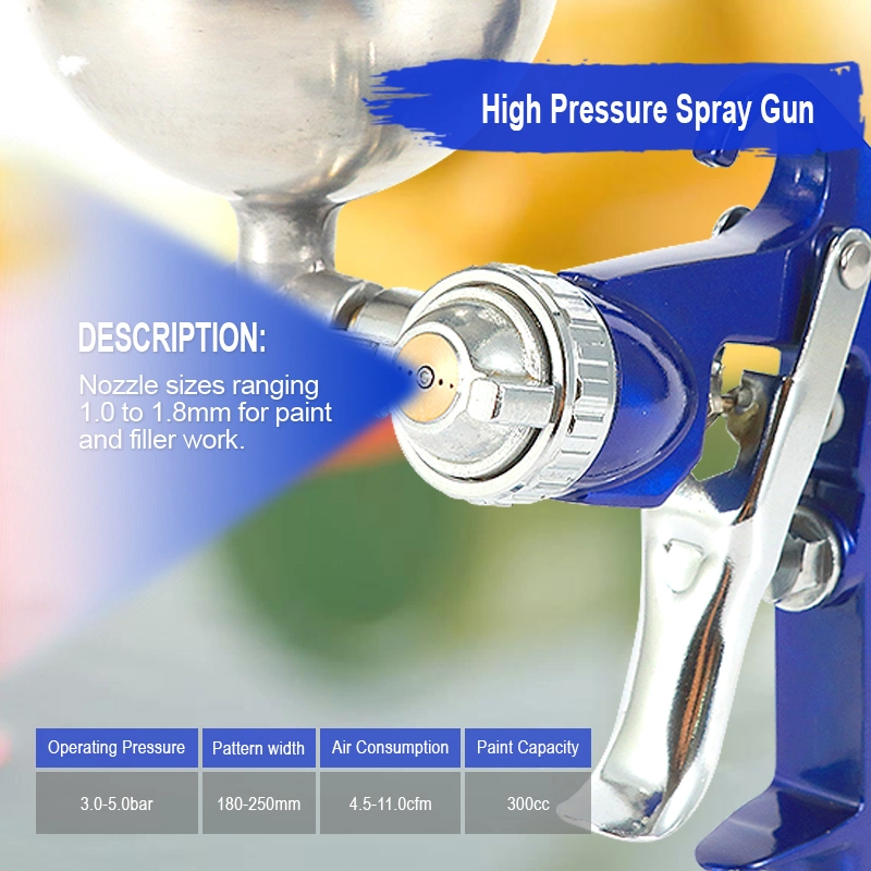 F-75g Spray Painting Gun Gravity Feed Adjusted Nozzle for Paint and Filler Work Car High Pressure Spray Gun