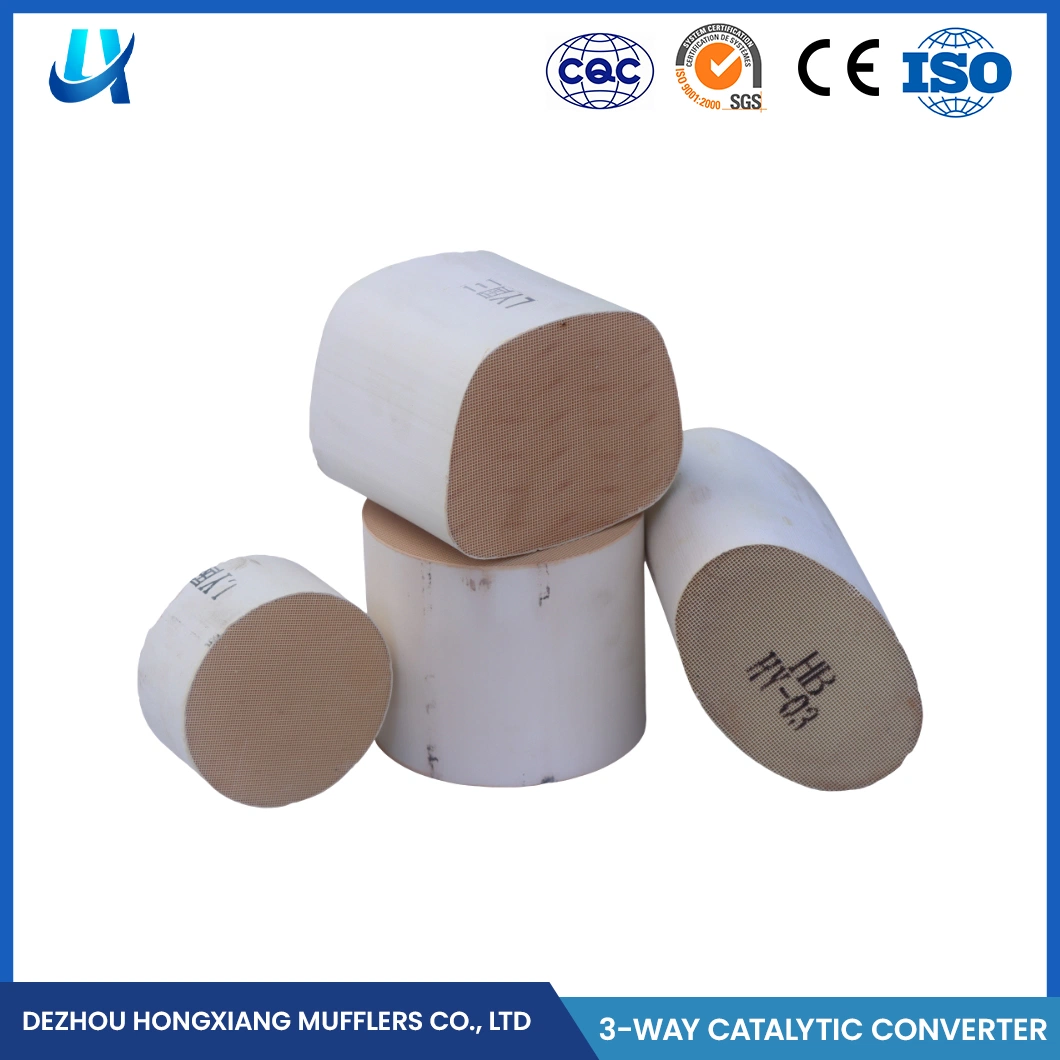 Hongxiang Infiniti Ternary Catalysis China Top PT Pd Rh Metal Cylinder Catalyst Carrier Manufacturer Three-Way Ceramic Honeycomb Carrier Catalyst for Auto
