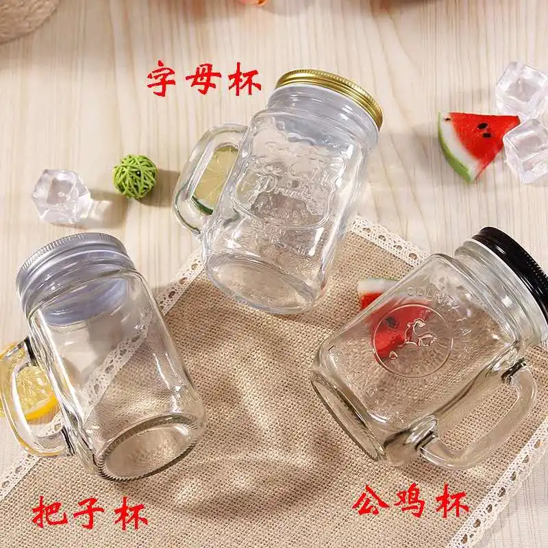 Wholesale/Supplier 220ml 480ml Mason Jars Juice Beverage Bottles and Ice Cool Wine Bottles with Cap in Bulk