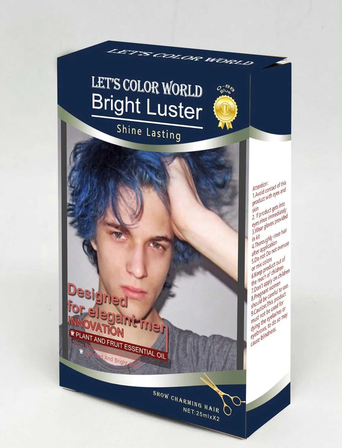 Natural Blu Colorant Organic for Men Hair Coloring Products