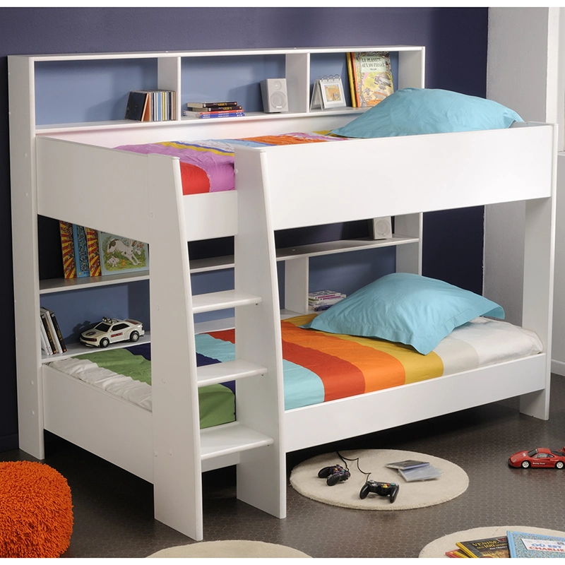 Dormitory Steel Kids Bunk Beds Children Bedroom Furniture Wooden Bunkbed